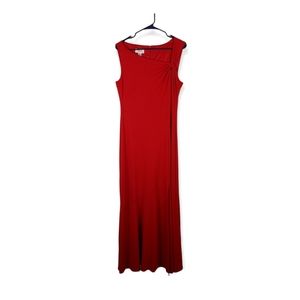 TALBOTS Petites Shoulder Knot Red Evening Gown 14